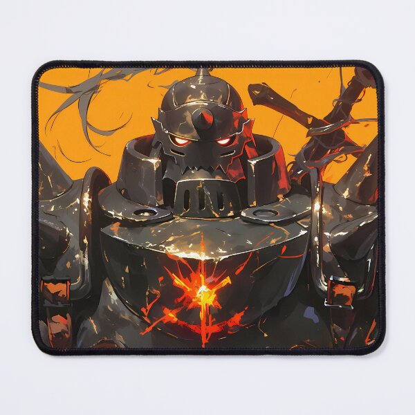 Item preview, Alphonse Elric Fullmetal Alchemist Anime Armor Fire Power Intense Orange Energy designed and sold by CarlosBender.