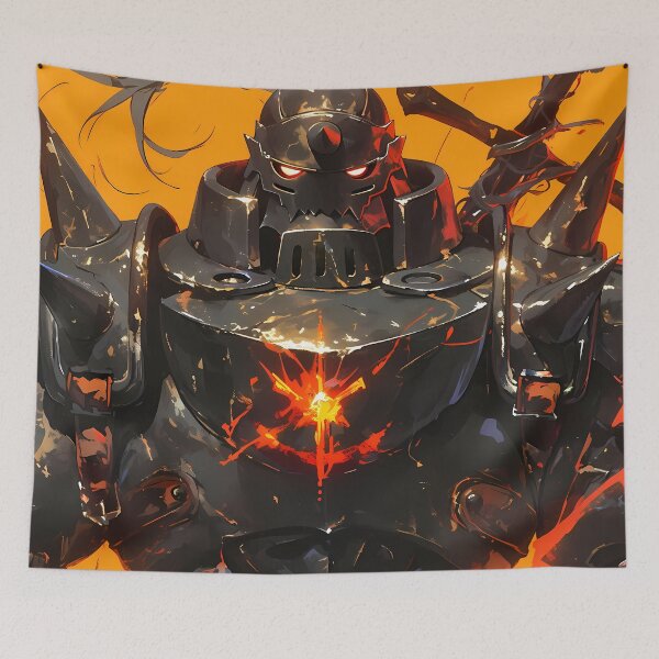 Item preview, Alphonse Elric Fullmetal Alchemist Anime Armor Fire Power Intense Orange Energy designed and sold by CarlosBender.