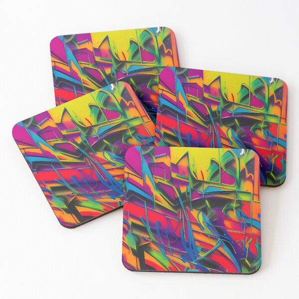 Item preview, Rainbow Liquid Chrome - Futuristic Y2K Metallic Wall Art | 008 designed and sold by City Graffix Design Co..
