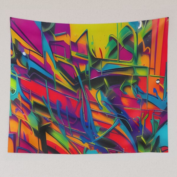 Item preview, Rainbow Liquid Chrome - Futuristic Y2K Metallic Wall Art | 008 designed and sold by City Graffix Design Co..