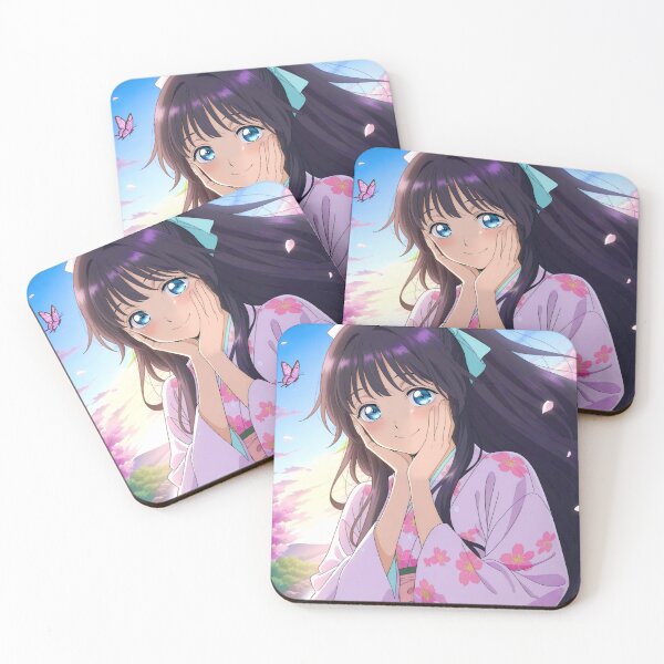 Item preview, Fragrant Kaoruko Waguri Yukata Sakura Bloom Anime Girl Waifu designed and sold by CarlosBender.