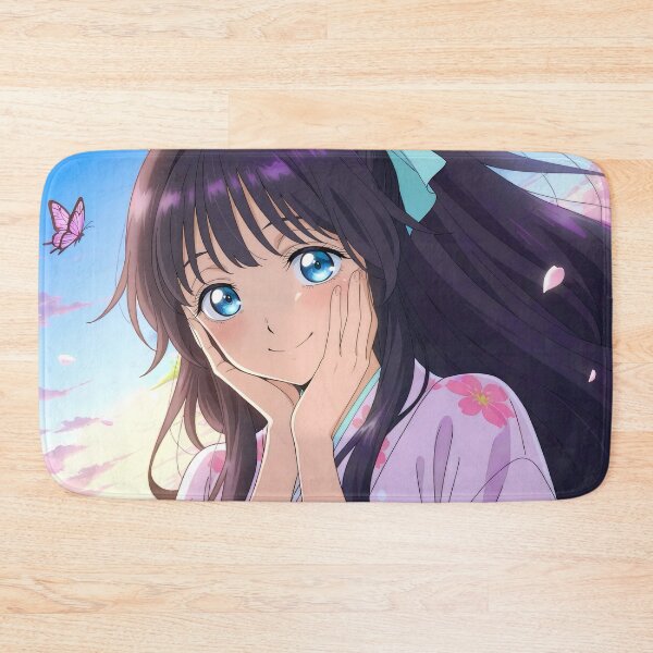 Item preview, Fragrant Kaoruko Waguri Yukata Sakura Bloom Anime Girl Waifu designed and sold by CarlosBender.