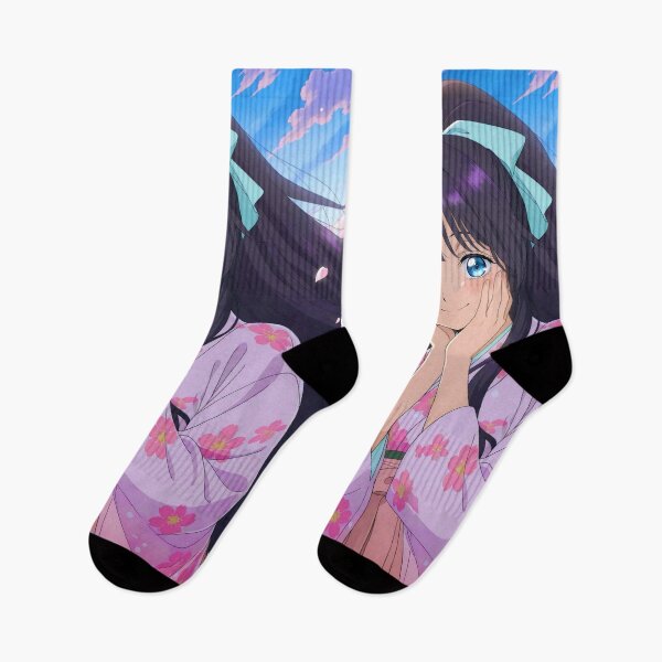 Item preview, Fragrant Kaoruko Waguri Yukata Sakura Bloom Anime Girl Waifu designed and sold by CarlosBender.