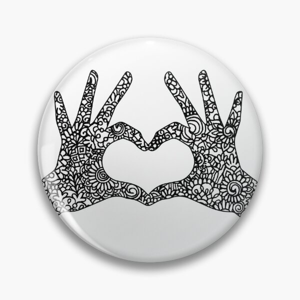 Item preview, Love Hands Zentangle designed and sold by DesignPMG.