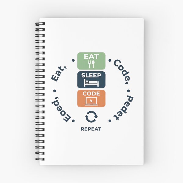 Item preview, Eat, Sleep, Code, Repeat – Funny Programmer Lifestyle T-Shirt designed and sold by Muzgle.