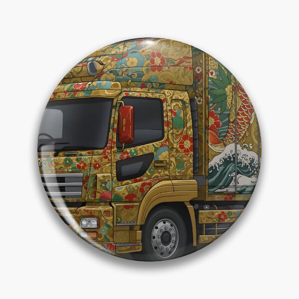 Artikelvorschau, Floral & Koi Dekotora: Japanischer Deko-Truck im Bosozoku-Stil entworfen und verkauft von Brendan Arthur Ring.