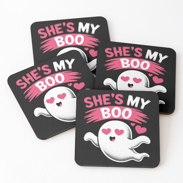 Item preview, Couple Halloween She's My Boo Matching Cute Ghost Retro Hers designed and sold by tkhrbika.