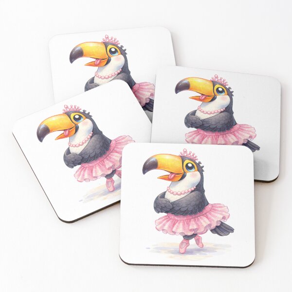 Item preview, Toucan Ballerina Princess in Tutu - Watercolour Illustration designed and sold by inspired-works.