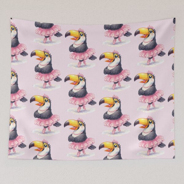 Item preview, Toucan Ballerina Princess in Tutu - Watercolour Illustration designed and sold by inspired-works.