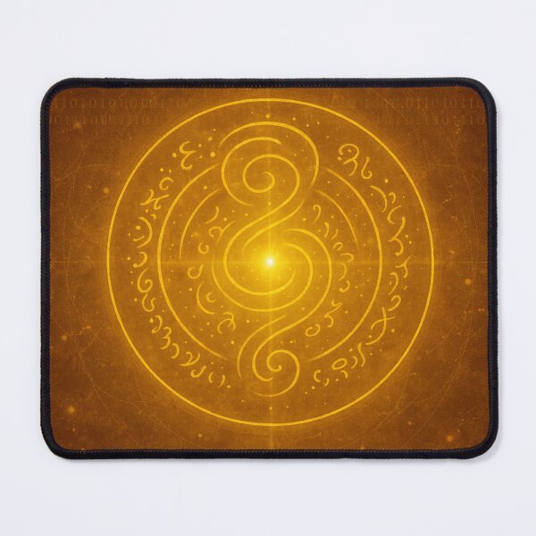 Item preview, Inner Gold – Seamless Light Language Pattern designed and sold by Theetherhaven.