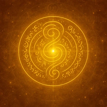Artwork thumbnail, Inner Gold – Seamless Light Language Pattern by Theetherhaven