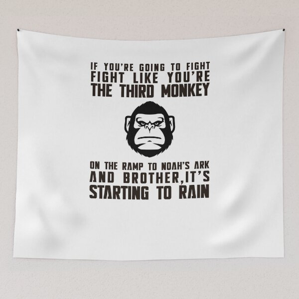 Item preview, Fight Like The Third Monkey On Noah's Ark V3 designed and sold by TeeTimeGuys.