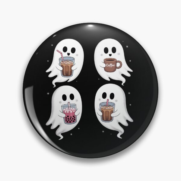 Item preview, Cute Little Ghost Drinking Coffee Halloween Spooky Season designed and sold by tkhrbika.