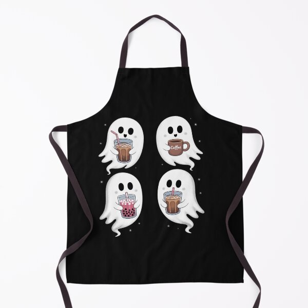 Item preview, Cute Little Ghost Drinking Coffee Halloween Spooky Season designed and sold by tkhrbika.