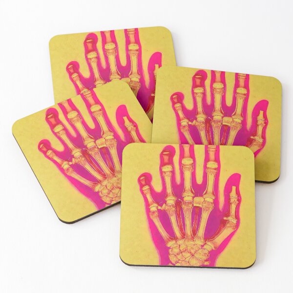 Item preview, Electric Pulse Neon Skeletal Hand Anatomy Art designed and sold by purplestake.
