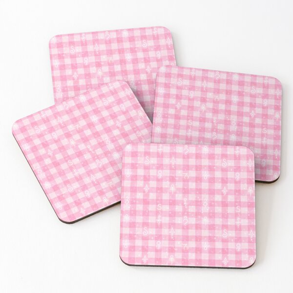 Item preview, Pink Light Gingham: Seamless Grid of Sacred Codes designed and sold by Theetherhaven.