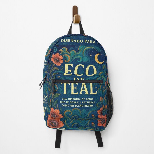 Item preview, Copy of Magic Retro Notebook – Teal Floral Echo designed and sold by Anomaly 404 Error.