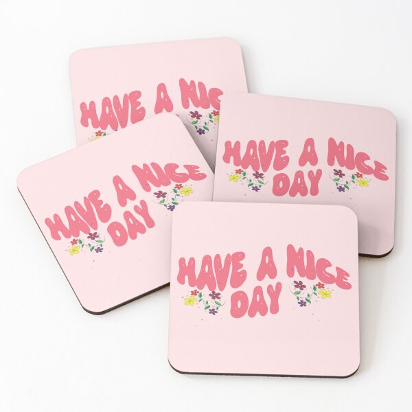 Item preview, Have a Nice Day – Cute Pink Bubble Typography Floral Positive T-Shirt designed and sold by ArtGMerch.