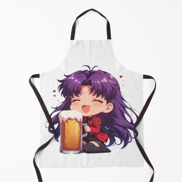 Item preview, Misato Katsuragi Neon Genesis Evangelion Anime Girl Chibi Kawaii Beer Happy Moment designed and sold by riadjamai.