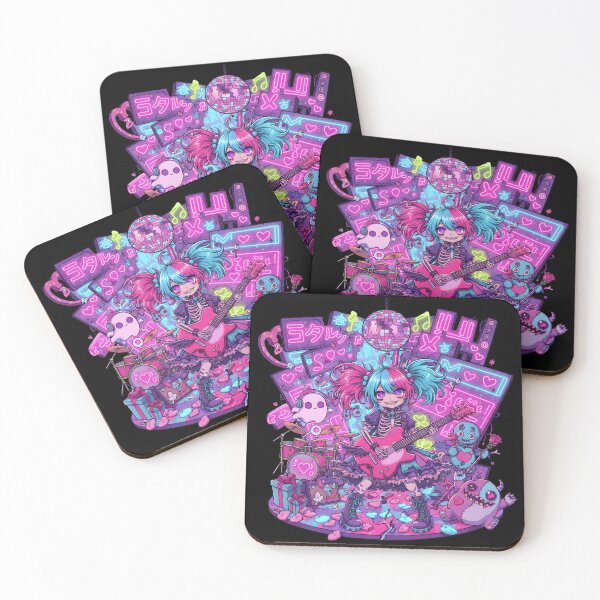 Item preview, Cyber-Goth Kawaii Neon Skeleton Rockstars designed and sold by Ryanix.