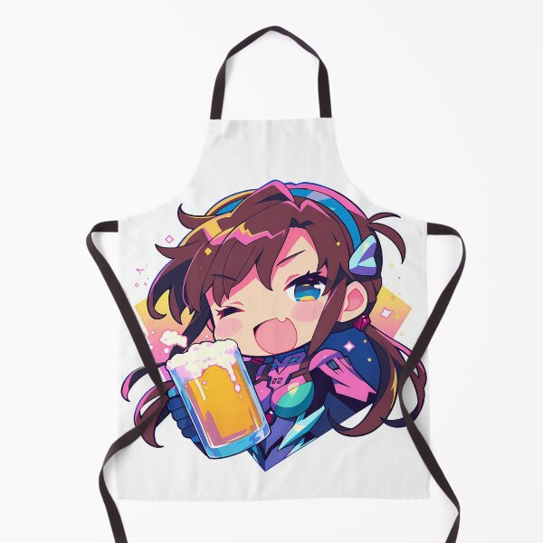 Item preview, Makinami Mari Illustrious Neon Genesis Evangelion Anime Girl Chibi Kawaii Beer Playful Energy designed and sold by riadjamai.