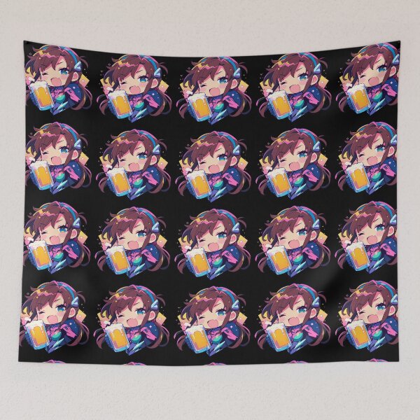 Item preview, Makinami Mari Illustrious Neon Genesis Evangelion Anime Girl Chibi Kawaii Beer Playful Energy designed and sold by riadjamai.