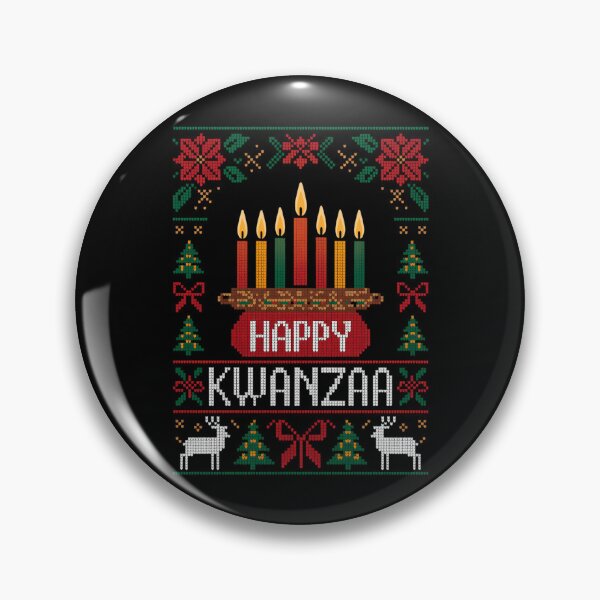 Item preview, Happy Kwanzaa Kinara African American Ugly Christmas Sweater designed and sold by FaithAbbott.