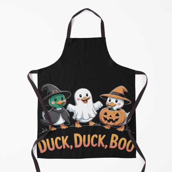 Item preview, Duck Duck Boo Funny Duck Goose Witch Pumpkin Halloween designed and sold by BlueCreator-inc.