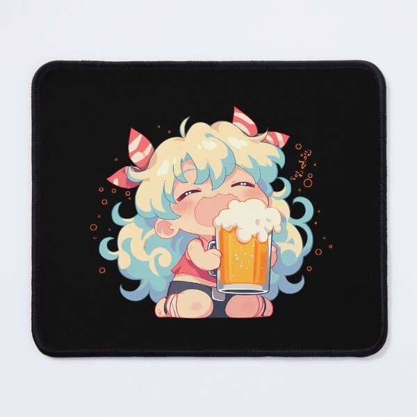 Item preview, Nia Teppelin Gurren Lagann Anime Girl Chibi Kawaii Beer Sweet Joyful Moment designed and sold by riadjamai.