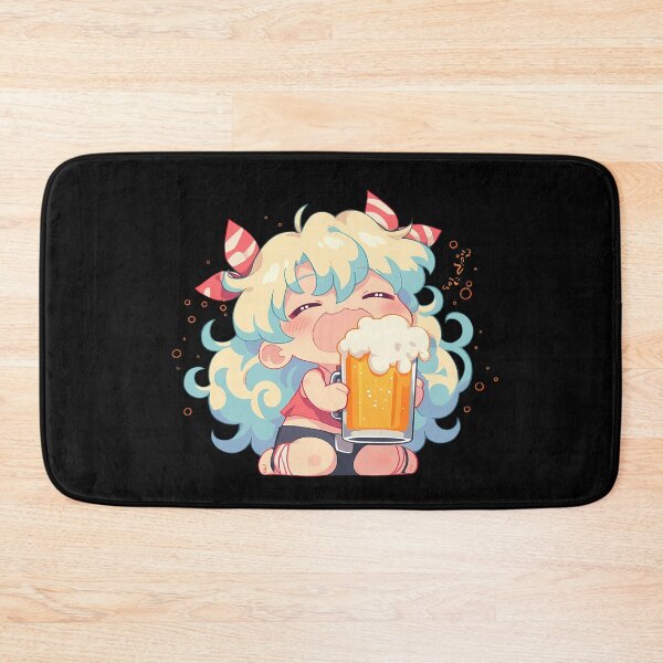Item preview, Nia Teppelin Gurren Lagann Anime Girl Chibi Kawaii Beer Sweet Joyful Moment designed and sold by riadjamai.