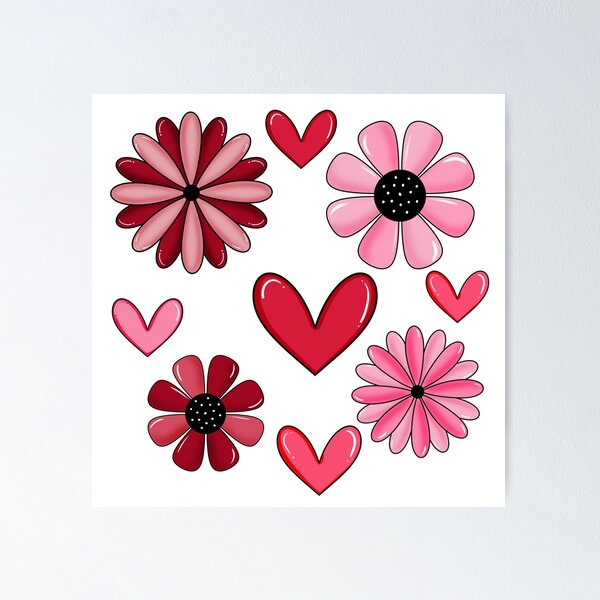 Item preview, Hearts and Flowers designed and sold by NotPrettyinPink.