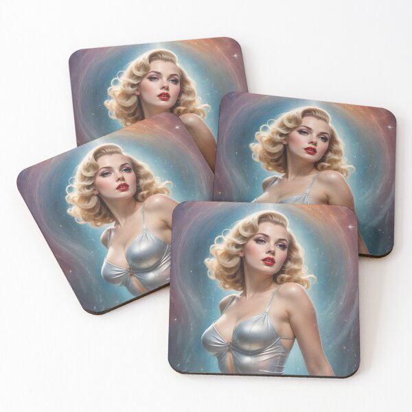 Item preview, Pisces Platinum Blonde Water Goddess Ethereal Zodiac Fantasy Art Print designed and sold by MissSaylor.