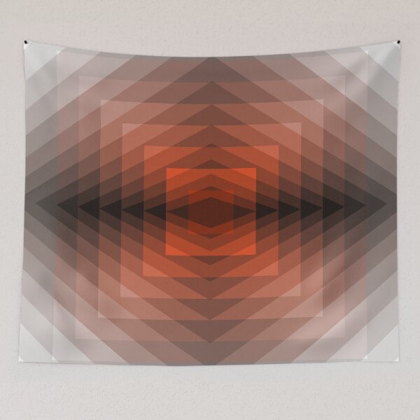 Item preview, Geometric Layout In Orange, Geometric Abstraction, Abstract Art designed and sold by DDJust4U.