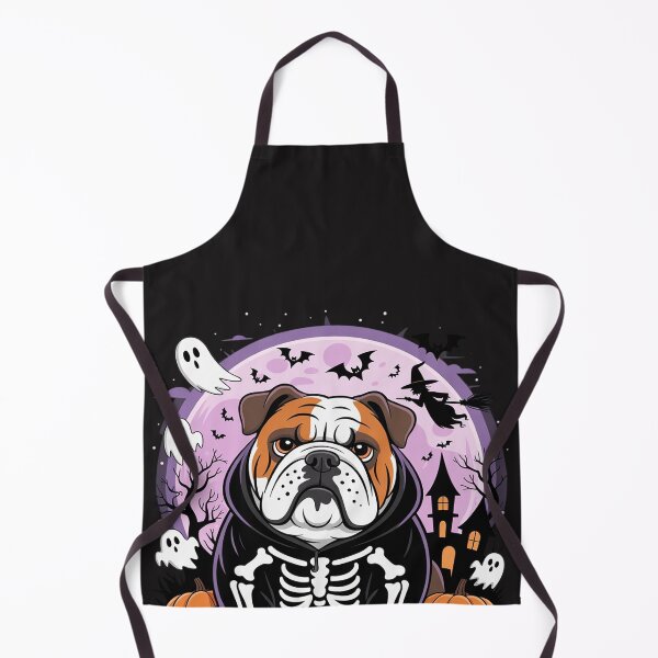 Item preview, English Bulldog Skeleton Costume Halloween Witch Pumpkin designed and sold by BlueCreator-inc.