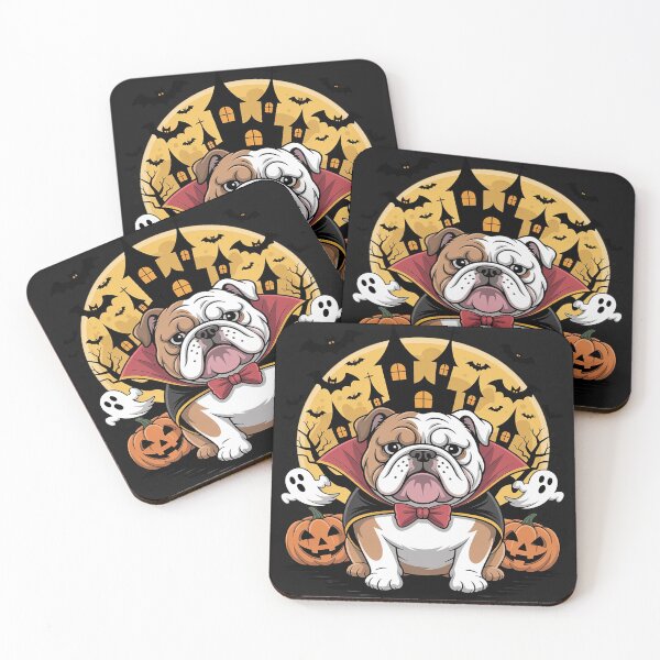 Item preview, English Bulldog Vampire Dog Halloween Witch Pumpkin designed and sold by BlueCreator-inc.