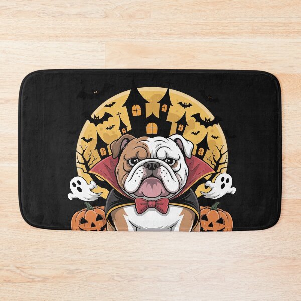 Item preview, English Bulldog Vampire Dog Halloween Witch Pumpkin designed and sold by BlueCreator-inc.