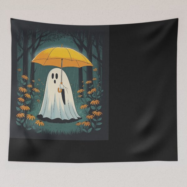 Item preview, Floral Halloween Spooky Ghost In The Forest Gothic designed and sold by BlueCreator-inc.