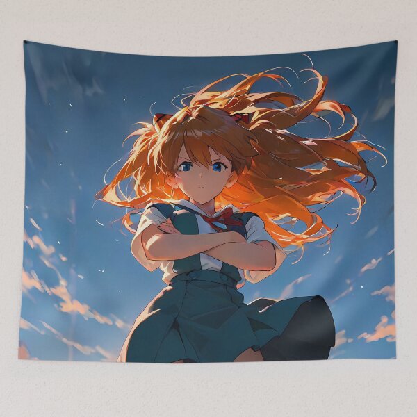 Item preview, Asuka Langley Soryu Neon Genesis Evangelion Anime Girl Waifu Heroic Sky designed and sold by riadjamai.