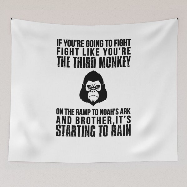 Item preview, Fight Like The Third Monkey On Noah's Ark V4 designed and sold by TeeTimeGuys.