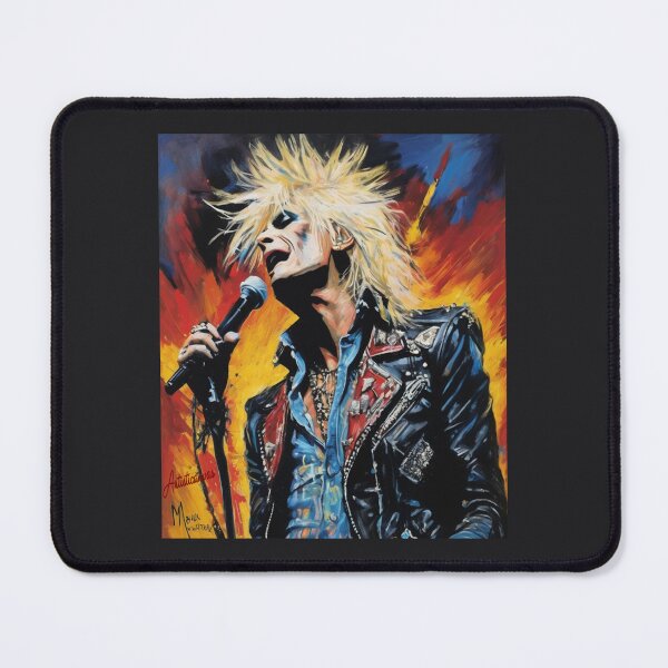 Item preview, "Rock Energy Explosion: Michael Monroe's Glam Rock Icon" designed and sold by Artisticanvas.