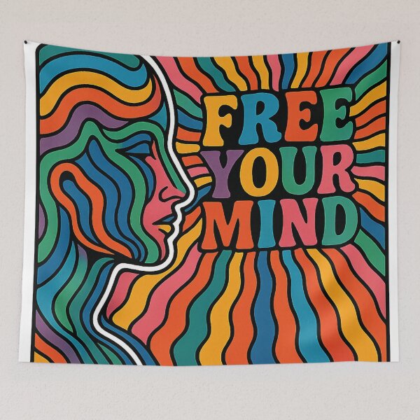 Item preview, Psychedelic Free Your Mind Artwork designed and sold by chromatalove.
