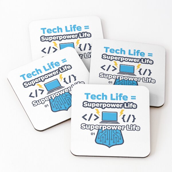 Item preview, Tech Life = Superpower Life – Funny Programmer T-Shirt designed and sold by Muzgle.