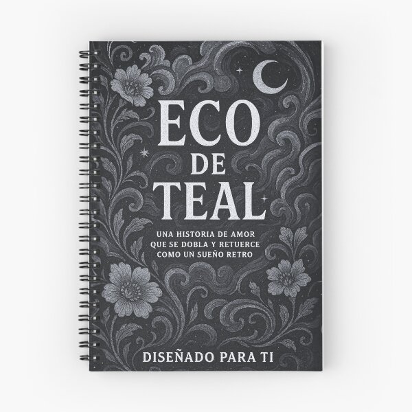 Item preview, Copy of Magic Retro Notebook – Teal Floral Echo designed and sold by Anomaly 404 Error.