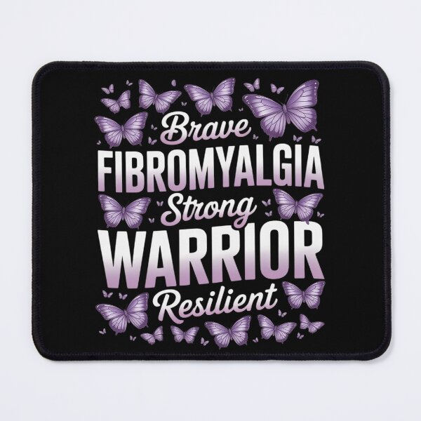 Item preview, Fibromyalgia Warrior Brave Strong Resilient Purple Butterfly designed and sold by countntenov.