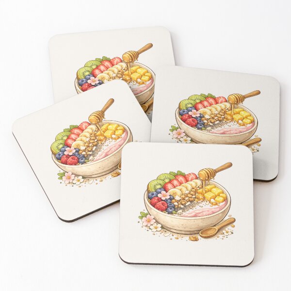 Item preview, Viral Cozy Smoothie Bowl Illustration – Aesthetic Breakfast Bowl Art for Merch & Gifts designed and sold by MeghannsMinimalMeals.