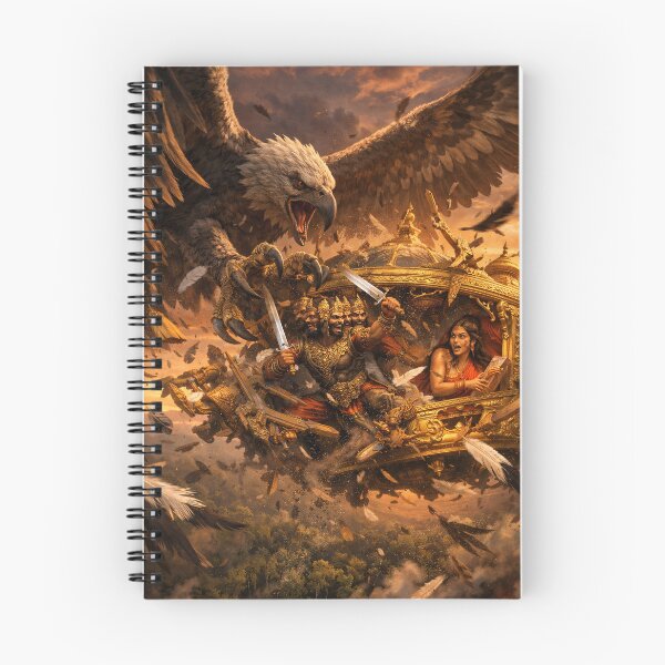 Item preview, Jatayu vs Ravana: Epic Ramayana Battle Art Poster designed and sold by sugato123.