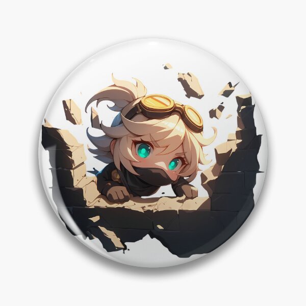 Item preview, Bennett Peeking Through Wall Chibi Style From Genshin Impact Game designed and sold by TorbenKuhano.