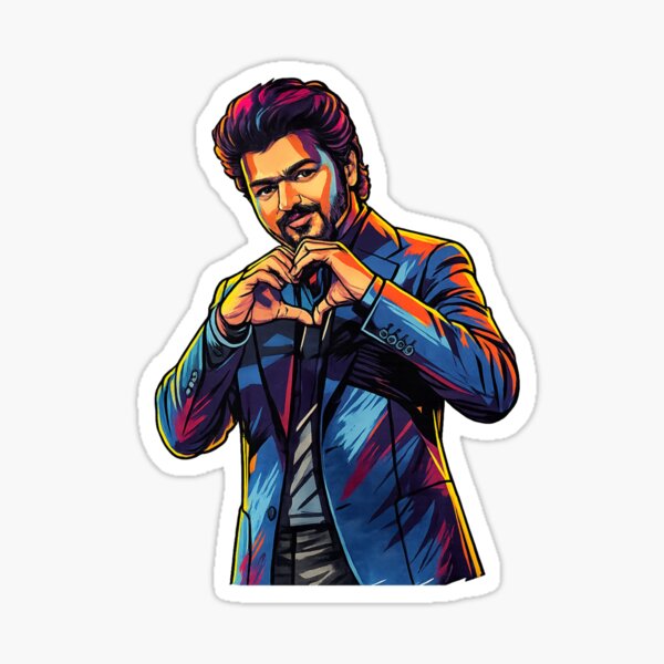 TVK Thalapathy Vijay Fan T-Shirt Sticker
