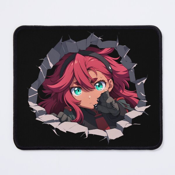 Item preview, Miorine Rembran Peeking Through Wall Mobile Suit Gundam Anime Girl designed and sold by TorbenKuhano.