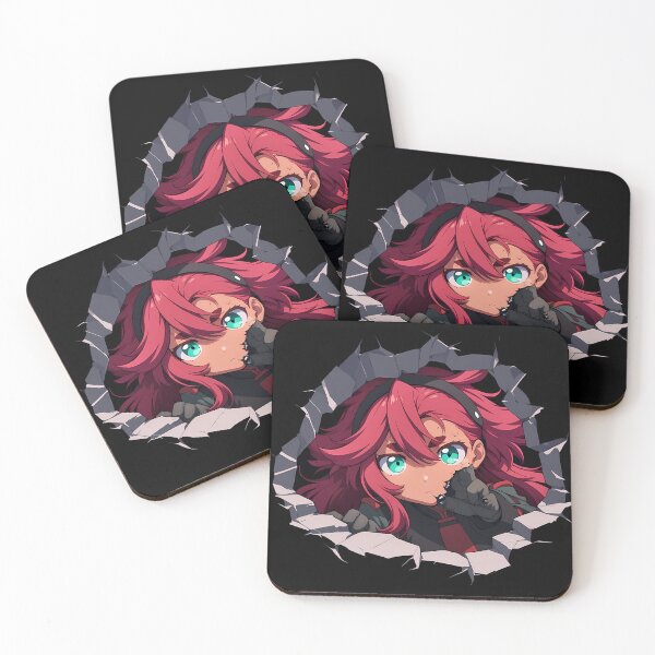 Item preview, Miorine Rembran Peeking Through Wall Mobile Suit Gundam Anime Girl designed and sold by TorbenKuhano.